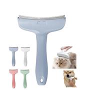 V-Tooth Deshedding Comb for Pets, Pet Hair Removal Tool, Pet Deshedding Tool With Curve Blade Strip Away Undercoat Fast,for Long or Short Hair. (Blue,Large)