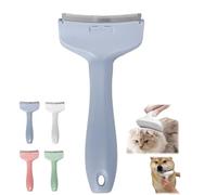 V-Tooth Deshedding Comb for Pets, Pet Hair Removal Tool, Pet Deshedding Tool With Curve Blade Strip Away Undercoat Fast,for Long or Short Hair. (Blue,Small)