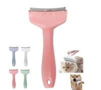 V-Tooth Deshedding Comb for Pets, Pet Hair Removal Tool, Pet Deshedding Tool With Curve Blade Strip Away Undercoat Fast,for Long or Short Hair. (Pink,Small)