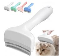 V-Tooth Deshedding Comb for Pets - Pet V-Tooth Deshedding Comb with Curve Blade, V-Shaped Teeth Brush Tool for Dogs & Cats,Effectively Clean Loose Fur (White,Small)