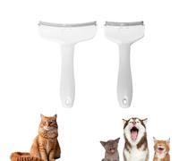 V-Tooth Deshedding Comb for Pets - Pro-Groom 1. 1 mm V-Shaped Teeth Pet Comb, Dog & Cat Grooming Brush for Shedding, Teeth Shedding Combs with Ergonomic Handle (White)