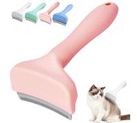 V-Tooth Deshedding Comb for Pets, Tight Pet Grooming Brush with Curve Blade, Reduces Shedding Fast, Promotes Healthy Skin for Dogs & Cats (Pink,Large)