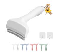 V Tooth Deshedding Comb, Pet Hair Removal Tool, Tight V-Shaped Teeth Shedding Combs 1mm Pitch with Ergonomic Handle Suitable for long-haired and short-haired cats and dogs (White,L)