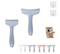 V Tooth Deshedding Comb, Pet Hair Removal Tool, Tight V-Shaped Teeth Shedding Combs 1mm Pitch with Ergonomic Handle Suitable for long-haired and short-haired cats and dogs (Blue,S+L)