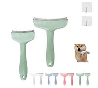 V Tooth Deshedding Comb, Pet Hair Removal Tool, Tight V-Shaped Teeth Shedding Combs 1mm Pitch with Ergonomic Handle Suitable for long-haired and short-haired cats and dogs (Green,S+L)
