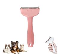 V-Tooth Deshedding Comb, Pet Hair Removal Tool, Tooth Deshedding Comb for Pets, Dog & Cat Grooming Brush for Shedding, Tight V-Shaped with Ergonomic Handle (Pink,Small)