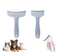 V-Tooth Deshedding Comb, Pet Hair Removal Tool, Tooth Deshedding Comb for Pets, Dog & Cat Grooming Brush for Shedding, Tight V-Shaped with Ergonomic Handle (Blue,S+L)