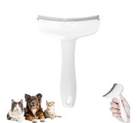 V-Tooth Deshedding Comb, Pet Hair Removal Tool, Tooth Deshedding Comb for Pets, Dog & Cat Grooming Brush for Shedding, Tight V-Shaped with Ergonomic Handle (White,Large)