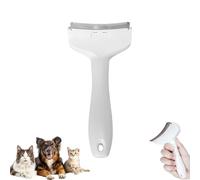 V-Tooth Deshedding Comb, Pet Hair Removal Tool, Tooth Deshedding Comb for Pets, Dog & Cat Grooming Brush for Shedding, Tight V-Shaped with Ergonomic Handle (White,Small)