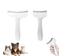 V-Tooth Deshedding Comb, Pet Hair Removal Tool, Tooth Deshedding Comb for Pets, Dog & Cat Grooming Brush for Shedding, Tight V-Shaped with Ergonomic Handle (White,S+L)
