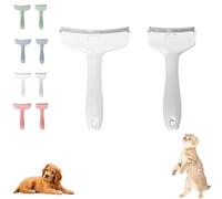 V-Tooth Deshedding Comb, Tight V-Shaped Teeth & Grooming Brush Celery Pets Pet Comb Pro, for Dogs/Cats Shedding Control, Professional Detangling, Thick/Double Coat Deshedding Tool (White)