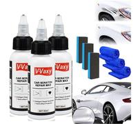 V-Vaxy Car Scratch Repair Wax, V-Vaxy Chrome Plating Retreading Agen, Label & Sticker Remover Cleaner Spray for Car, Car Scuff Removal, 1.7 FL Oz, Ultimate Paint Restorer (3pcs)