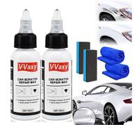 V-Vaxy Car Scratch Repair Wax, V-Vaxy Chrome Plating Retreading Agen, Label & Sticker Remover Cleaner Spray for Car, Car Scuff Removal, 1.7 FL Oz, Ultimate Paint Restorer (2pcs)