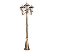 V-Vormige Driekoppige Europese Retro Waterdichte Buitenzuillamp, Binnenplaats, Straatlantaarn, Staande Lamp, Led-Landschapslantaarn, Hoge Paal, Villa, Tuin, Glazen Lantaarn, Pilaar, Paallamp, Pad, Ch