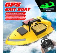 LOKEEVAN V030 RC Barca con esca per pesca alla carpa GPS, formato grande 9 Terra da pesca 12V GPS ad alta velocità Fishfinder Trawling Nido Bait Boat Fishfinder Version
