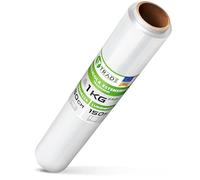 V1 Trade Pellicola elastica trasparente - Rotolo di pellicola estensibile 150 m x 40 cm - pellicola per imballaggio 23 my - pellicola per mobili (6, 1 kg - 50 cm)