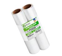 V1 Trade Pellicola per Imballaggio Trasparente - 2 Rotoli 150 m x 40 cm - Spessore 23 micron - Film Estensibile Trasloco Mobili - Stretch Film per Pallet