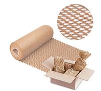 V1 Trade Rotolo di carta da imballaggio 20 cm x 25 m, carta a nido d'ape marrone, rotolo di carta kraft ecologica, cartone ondulato 70 g/m2, materiale da imballaggio, materiale di riempimento