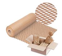 V1 Trade Rotolo di carta da imballaggio 40 cm x 25 m, carta a nido d'ape marrone, rotolo di carta kraft ecologica, cartone ondulato 90 g/m², materiale da imballaggio, materiale di riempimento