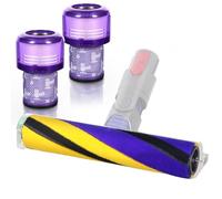 V12 Spazzola per Dyson V12 Detect Slim Absolute Rullino Spazzole, Parti di Ricambio per Aspirapolvere, Spazzola Morbida con Filtro HEPA