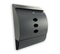 V18 CASSETTA POSTA POSTALE MURO LETTERE GIORNALE ANTRACITE CHIAVI IMPERMEABILE J