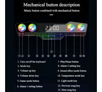 V18 Dazzle Colour Speakers Home Desktop Computer Game Big Sound LED Luci colorate Tastiera da gioco Altoparlanti Bluetooth
