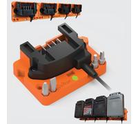 V2 Design - Alloggiamento caricabatterie da parete e organizer per batterie di DaRuac | per Black & Decker LCS1620B Porter-Cable 90634912| Contenitore per attrezzi fai da te con supporto per punte