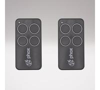 V2 PHOX4 Contratto 47 - Set di 2 telecomandi - 433,92 MHz | 4 canali | Rolling Code Sicuro, compatibile con cancello e garage | Controlla il tuo contratto prima dell'acquisto + 1 portachiavi Domobip