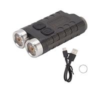 V3 Mini Keychain Flashlight 900LM USB Rechargeable | IP65 Weather - Protected Attachable Base for Camping/Hiking/Emergency | 4 Illumination Options with Red Blue Alert & (Black)