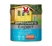 V33 EXPERT IMPREGNANTE PER LEGNO ALL'ACQUA - CASTAGNO CHIARO E SCURO - 750 ML e 2,5 LT (2,5, Castagno scuro)