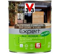 V33 EXPERT - PROTETTIVO COMPLETO PER LEGNO A CERA - IN GEL- ALL’ACQUA Castagno Chiaro lt. 2,5
