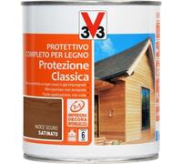V33 impregnante 112311 noce scuro protettivo completo per legno protezione class