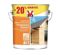 V33 Impregnante 3 Litri Noce Chiaro Protettivo Completo per Legno Protezione Cla