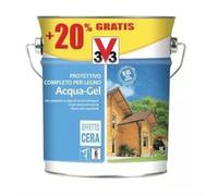 V33 Impregnante 3 Litri Noce Medio Protettivo Completo per Legno Acqua-Gel 11958