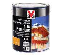 V33 Protettivo Completo per Legno a Solvente Alta Protezione Castagno Chiaro 2 L