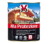 V33 Protettivo Completo per Legno a Solvente Alta Resistenza Noce Medio 2,5 L