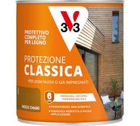 V33 Protettivo Completo per Legno a Solvente Protezione Classica Noce Chiaro 0,75L