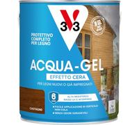 V33 112367 Impregnante 2,5 Litri Castagno Scuro Protettivo Completo per Legno Ac
