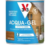 Smalto ad acqua gel protettivo per legno V33 noce medio 0,75 l Noce medio