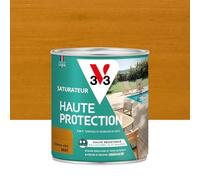 V33 Saturatore in legno per esterni Chene chiaro opaco, per terrazze e mobili da giardino, ad alta resistenza, acqua clorata, UV e grasso, senza pulire e non scivolare, resina di origine vegetale