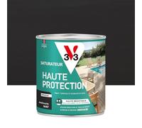 V33 Saturatore per esterni in legno antracite opaco, per terrazze e mobili da giardino, ad alta resistenza, acqua clorata, raggi UV e grasso, senza pulire e non scivolare, in resina di origine