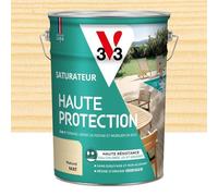 V33 Saturatore per esterni in legno rovere chiaro opaco, per terrazze e mobili da giardino, ad alta resistenza, acqua clorata, UV e grasso, senza pulire e non scivolare, resina di origine vegetale, 5