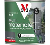 V33 Smalto Multi-Materiale 4 in 1 Grigio Antracite Brillante 0,5L