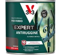 V33 DIMARCOLOR EXPERT SMALTO ANTIRUGGINE ALTA PROTEZIONE SPECIALE FERRO 500 ML. TUTTI I COLORI (Marrone)
