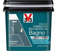 V33 Smalto Rinnovare Perfection Bagno Blu Petrolio Satinato 0,75 L