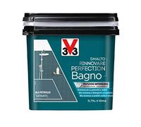 V33 Smalto Rinnovare Perfection Bagno Blu Petrolio Satinato 0,75 L