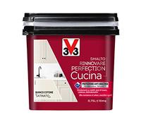 V33 Smalto Rinnovare Perfection Cucina Bianco Cotone Satinato 0,75 L