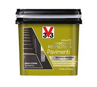 V33 Smalto Rinnovare Perfection Pavimenti Grigio Catrame Satinato 0,75 L