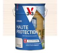 V33 Vernice legno esterno cedro bianco satinato, alta protezione 8 anni, alta resistenza idrorepellente e UV, resistente alle variazioni del legno, Ecolabel, resina di origine vegetale, 5 l