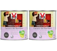 V33 Vernice Pastello Camera Bambini Ardesia 0,5L (Confezione da 2)